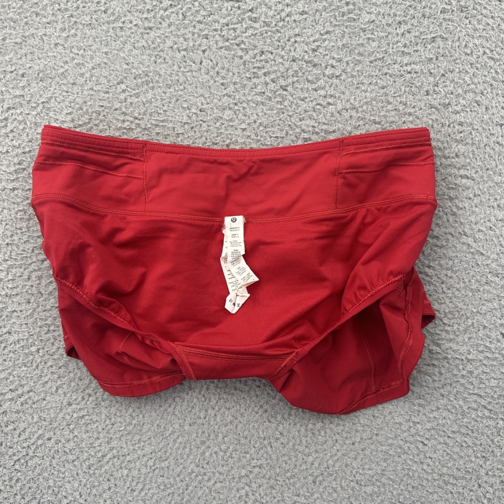 Lululemon Speed Up Shorts Low Rise 2.5" Dark Red Athletic Athleisure Women's 4 - Picture 4 of 8